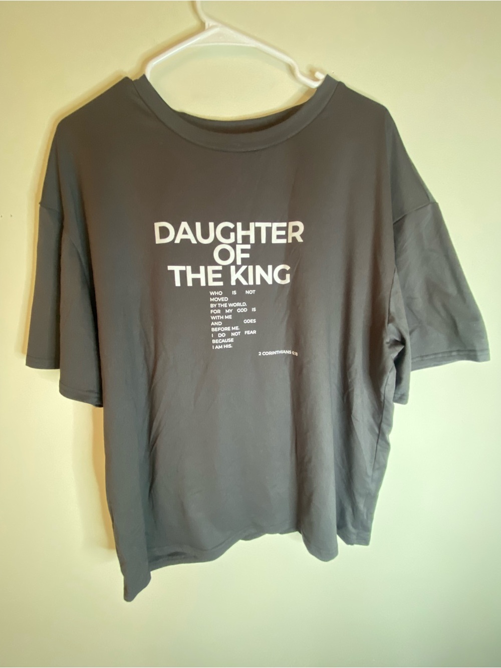 Daughter of the King Graphic Tee - Charcoal Gray